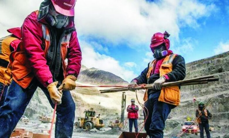 Trabajadores mineros.