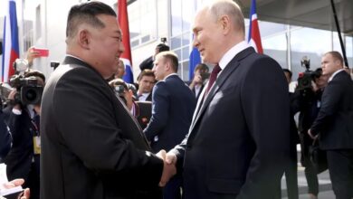 Vladimir Putin y Kim Jong-un