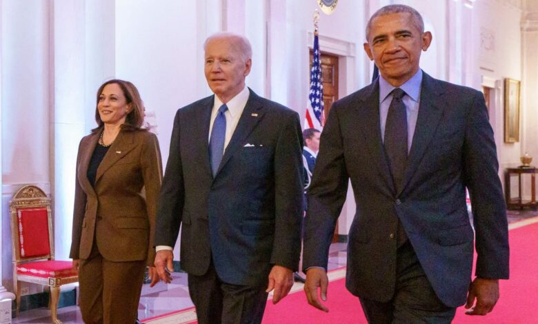 Obama mantiene su silencio sobre Kamala Harris tras decisión de Biden