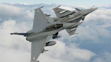 Aviones Rafale como los que chocaron en el aire en Francia.