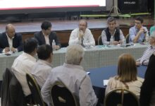 La reunión entre el gabinete e intendentes.