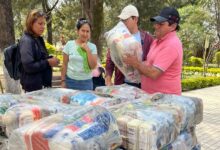 Entrega de módulos alimentarios.