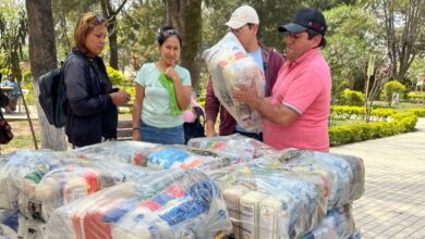 Entrega de módulos alimentarios.