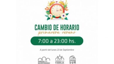 Modificaron los horarios de los Parques Urbanos