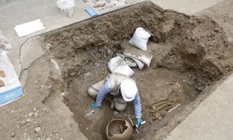 Hallaron restos de la cultura Lima durante obras de Gas