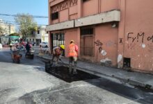 Ejecutaron trabajos de bacheo en el pasaje Zorrilla