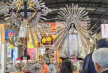 Las imágenes del Señor y de la Virgen del Milagro estarán el mercado San Miguel