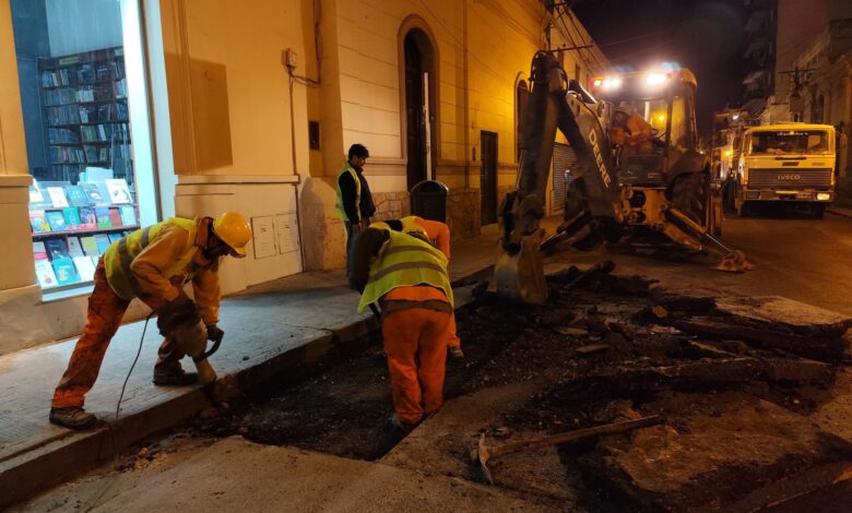 Ejecutaron obras de arreglos en la calle Alvarado al 500