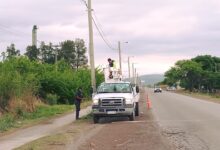 Cerrillos realizó recambio de luminarias led sobre la ruta 26