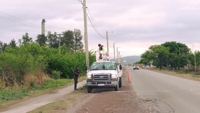 Cerrillos realizó recambio de luminarias led sobre la ruta 26