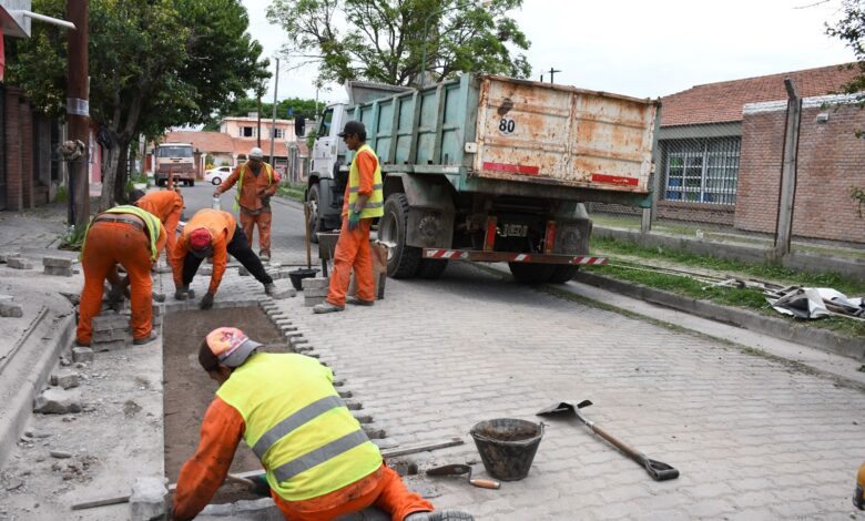 Ejecutaron obras de nuevos cementos articulado en barrio San Carlos