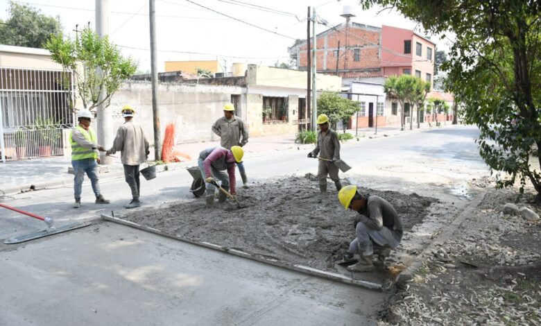 Realizarón obras de hormigonados en avenida Saavedra al 1100