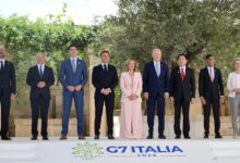 Foto de familia de los líderes del G7 en la última cumbre del grupo (EFE/EPA/ETTORE FERRARI)