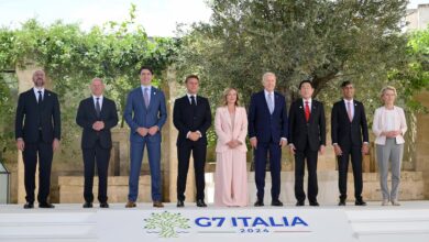 Foto de familia de los líderes del G7 en la última cumbre del grupo (EFE/EPA/ETTORE FERRARI)