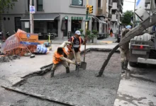 Colocaron nuevo hormigón en calle Santiago del Estero