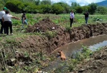 Acondicionan el desagüe aliviador del canal Velarde