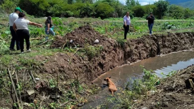 Acondicionan el desagüe aliviador del canal Velarde