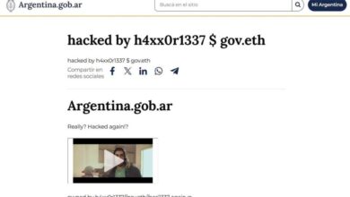 La web hackeada.