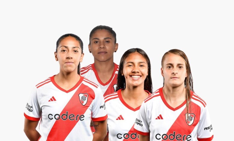 Las futbolistas detenidas en River.