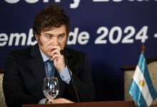 Javier Milei, este viernes, en la cumbre del Mercosur que se realiza en Montevideo REUTERS/Mariana Greif