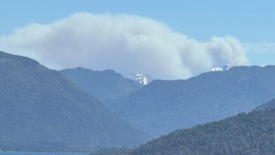 El humo en Bariloche.