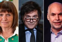 Patricia Bullrich, Javier Milei y Horacio Rodríguez Larreta