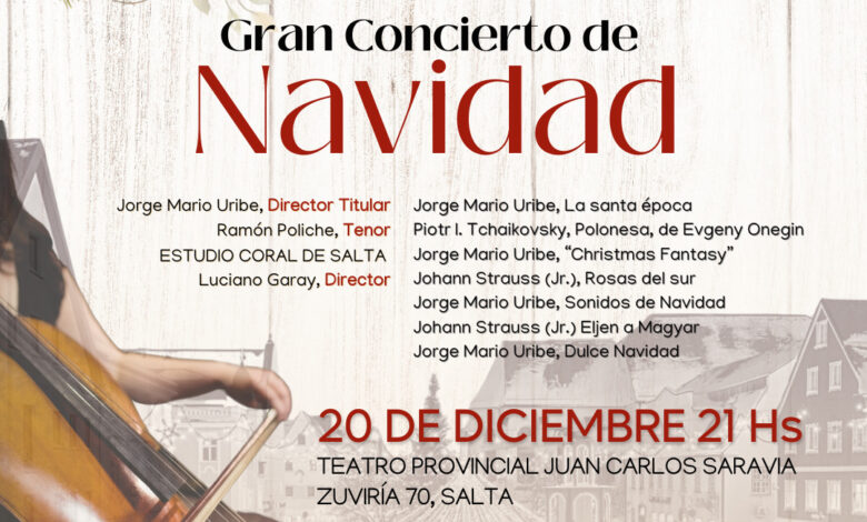 Gran Concierto de Navidad este viernes.