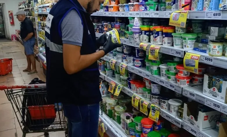 Control en un supermercado.