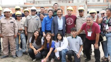 El intendente Carlos Rosso y el gobernador en la recorrida.