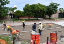 Realizaron obras de hormigonado en Av. Héroes de la Patria