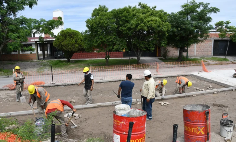 Realizaron obras de hormigonado en Av. Héroes de la Patria