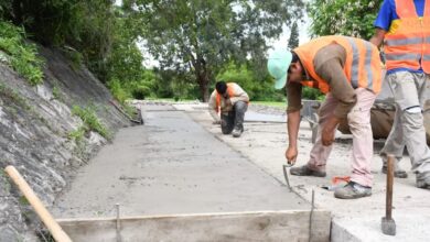 Ejecutan obras de recuperación en parque Los Sauces