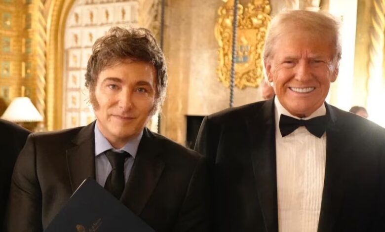 Javier Milei y Donald Trump.