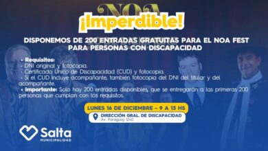 La Municipalidad entregará entradas para personas con discapacidad para el NOA Fest