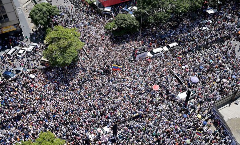 La movilización opositora en Venezuela. Foto: Reuters