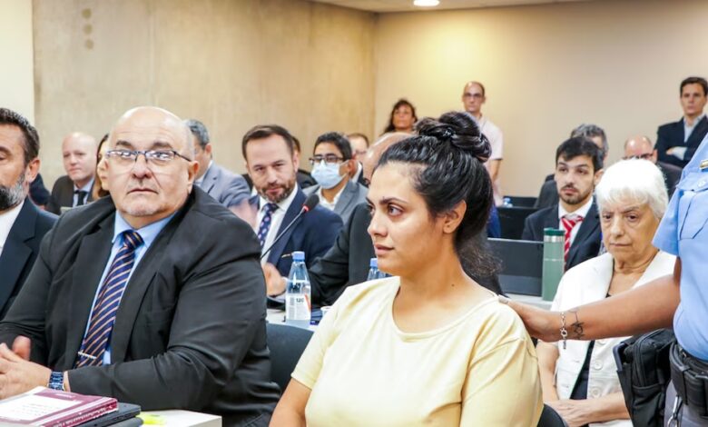 Agüero hoy en la sala de audiencias del tribunal que la juzga