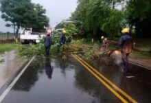 Asistencia de seguridad a damnificados por las intensas lluvias