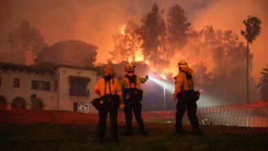 El voraz incendio en las colinas de Hollywood amenaza el emblemático Paseo de la Fama: hay alerta amarilla de evacuación. Foto: Reuters