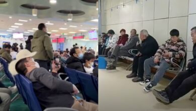 Imágenes de los hospitales de China ante el brote de metapneumovirus humano (TikTok/GanJing)