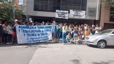 Movilización de investigadores salteños en noviembre. Foto: Salta 4400