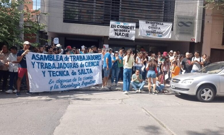 Movilización de investigadores salteños en noviembre. Foto: Salta 4400