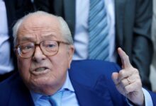 El fundador del partido de extrema derecha francés Frente Nacional, Jean-Marie Le Pen