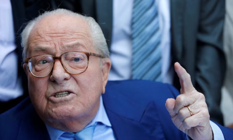 El fundador del partido de extrema derecha francés Frente Nacional, Jean-Marie Le Pen