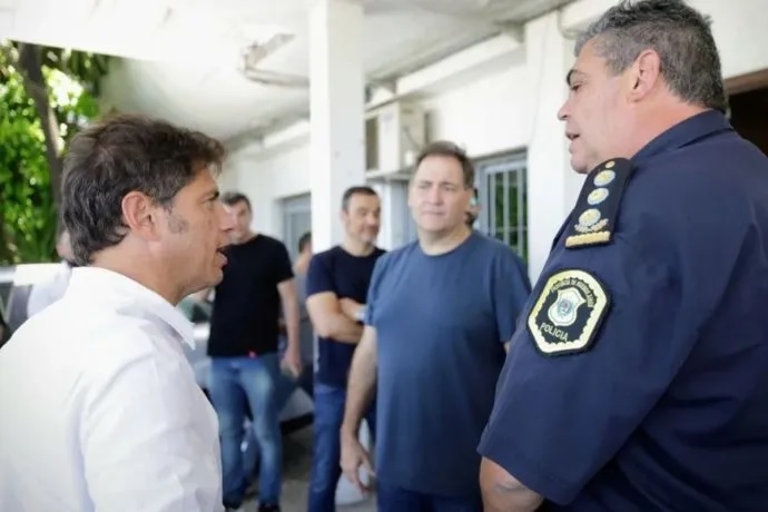 Axel Kicillof y el ministro de Seguridad bonaerense, Javier Alonso. Foto: Ámbito Financiero