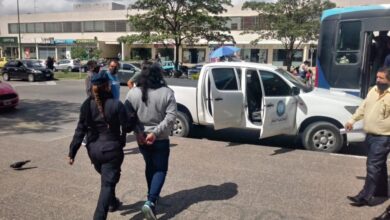 Moya, jefa de las operaciones, en su detención.