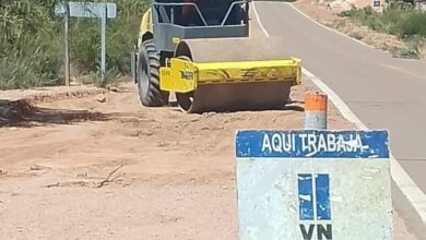 Los trabajos en la ruta.