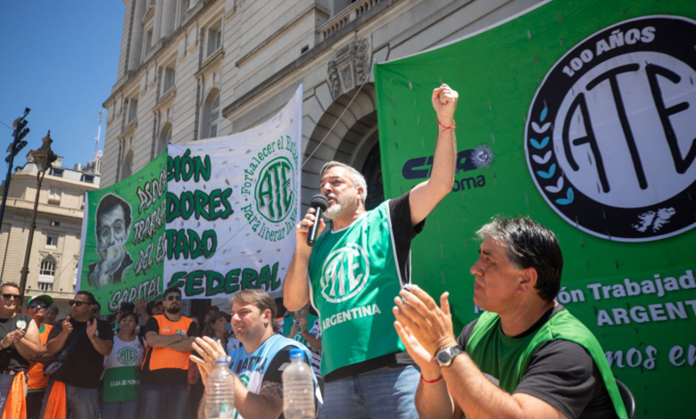 ATE convoca a paro nacional este jueves en rechazo a las políticas de ajuste del gobierno