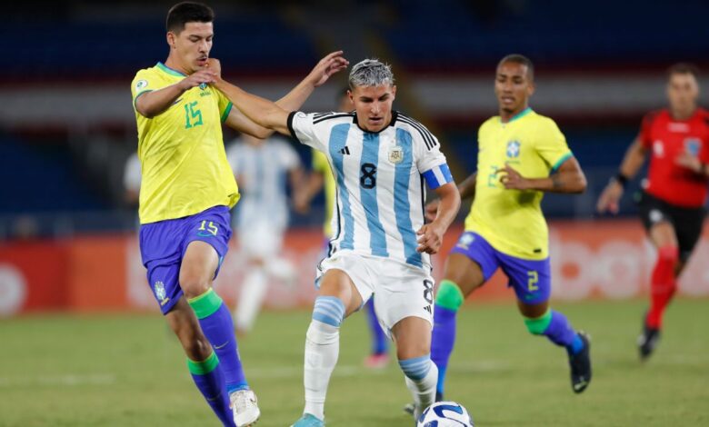 Argentina sub-20 contra Brasil con un final electrizante