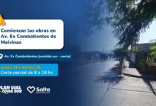 Este lunes comienza la repavimentación de la Av. Ex Combatientes de Malvinas, con cortes en el tránsito y circulación en doble sentido.