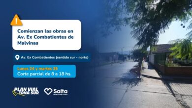 Este lunes comienza la repavimentación de la Av. Ex Combatientes de Malvinas, con cortes en el tránsito y circulación en doble sentido.